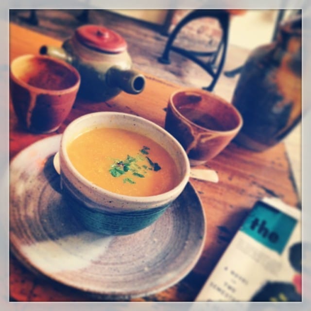 Carrot Soup & Lemongrass Tea from @EATGreenpoint