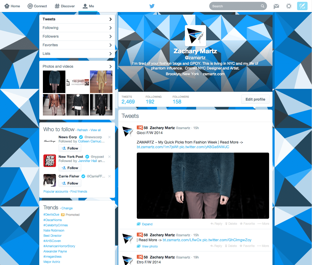 ZAMARTZ + New Twitter Refresh 2014