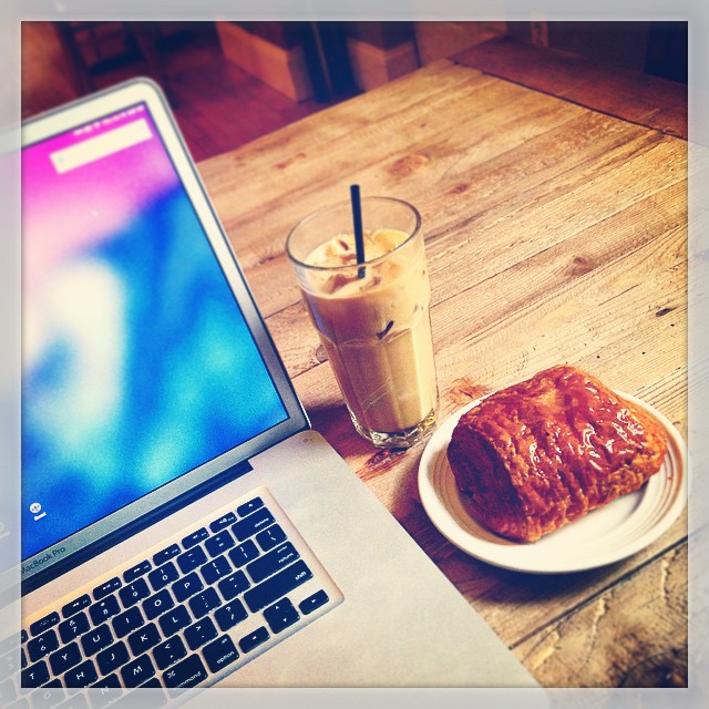 Relaxing Monday Morning at Cafe Grumpy