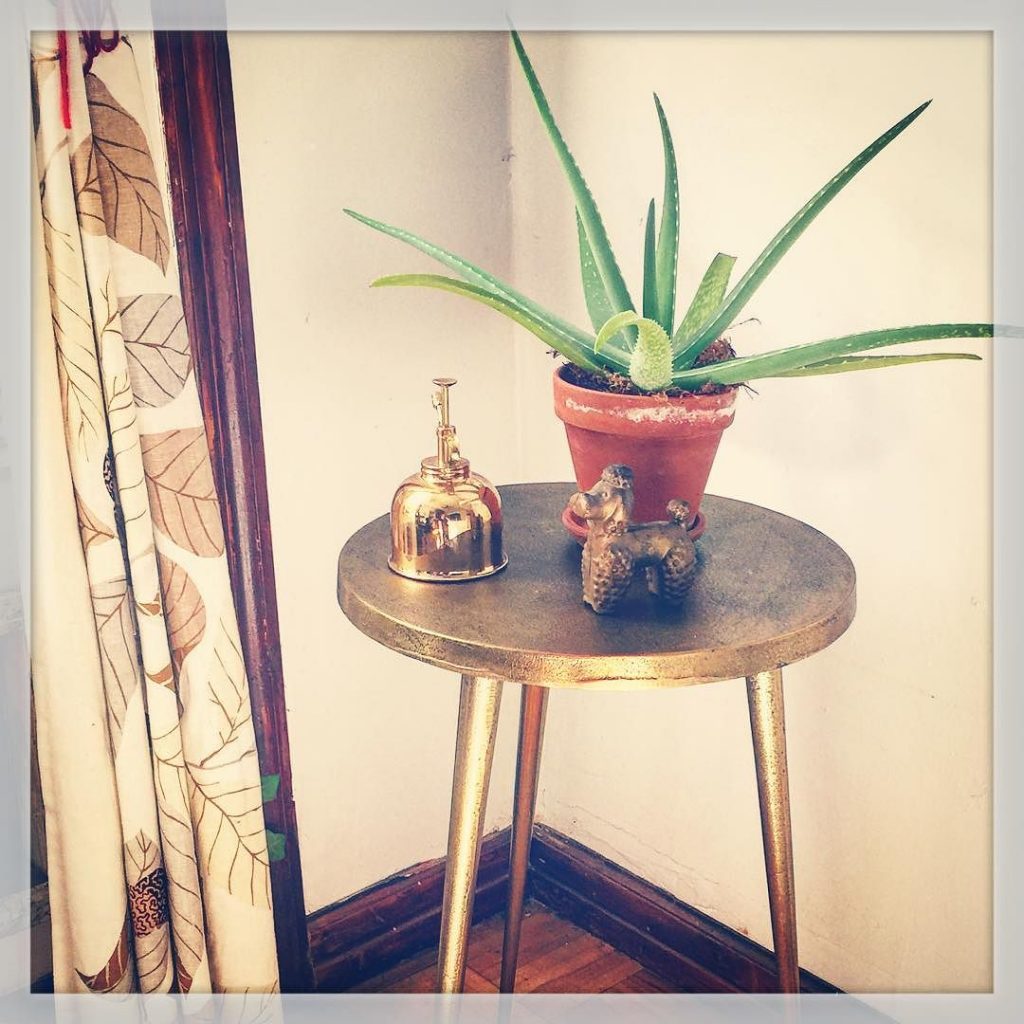 West Elm Brass Side Table