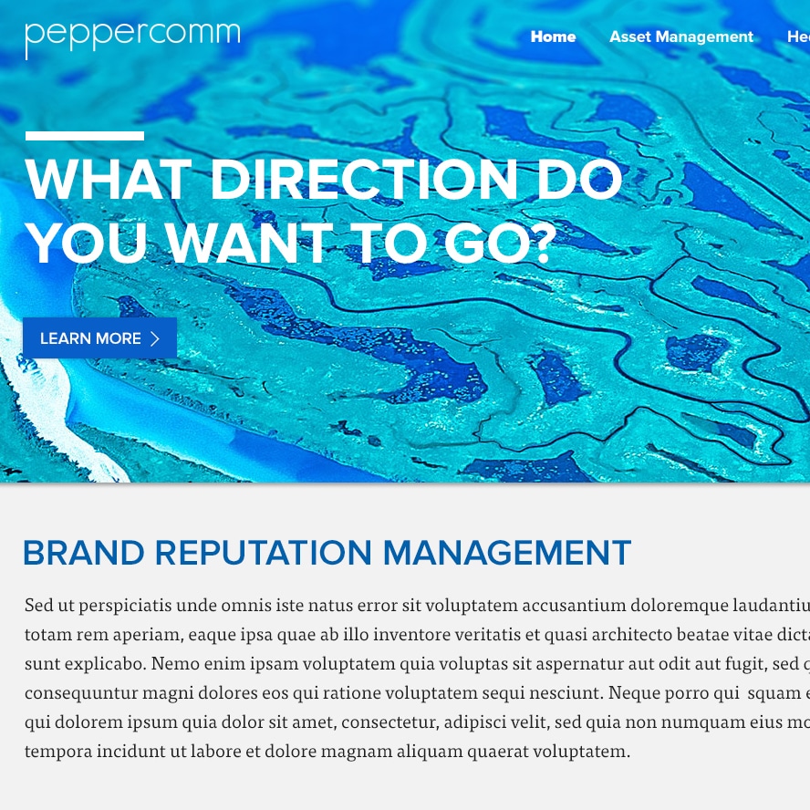 Peppercomm Hedge Fund Website Template