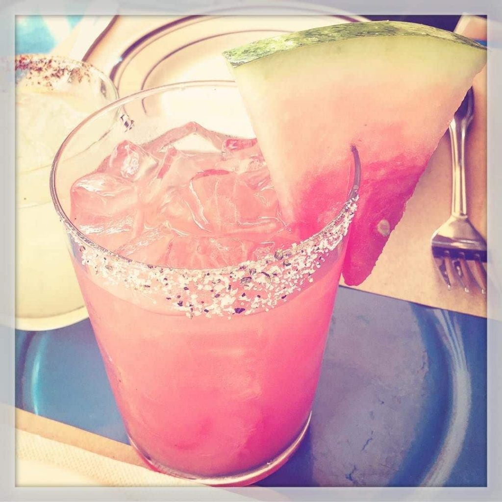 watermelon margarita at rosies