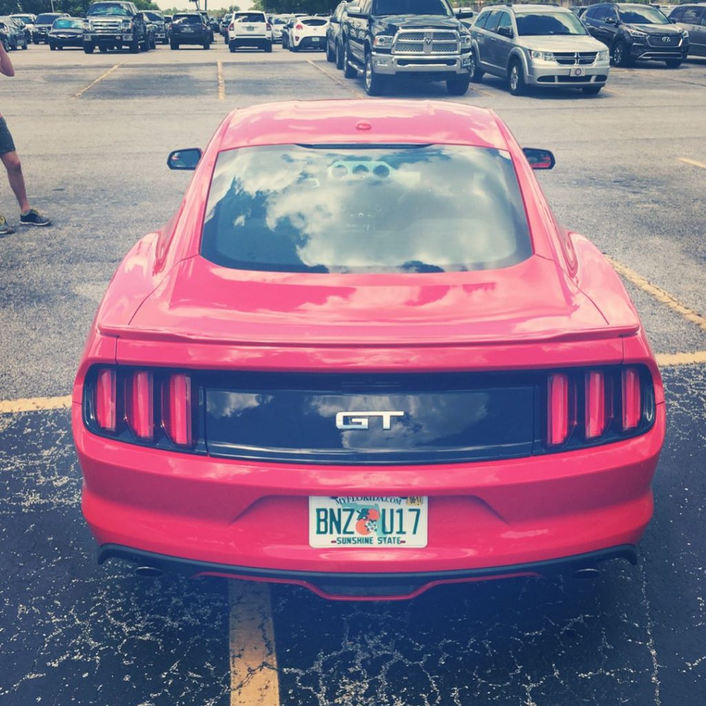 summer vacation to tampa florida mustang gt back of car